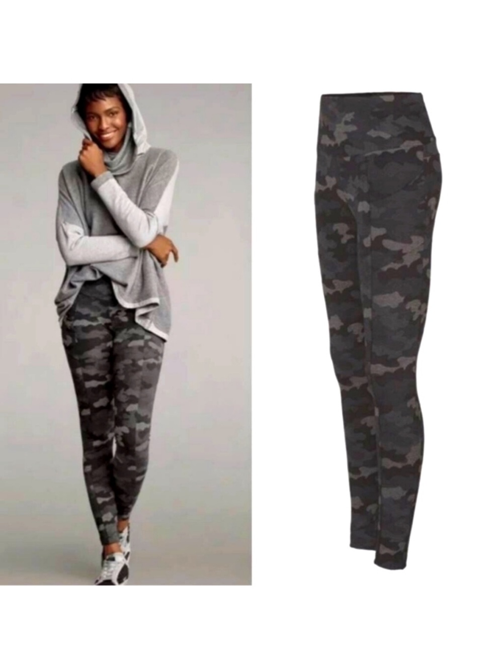CAbi #3931 ATC Camo Mid-Rise Pull On Leggings w/Pockets, Size Medium